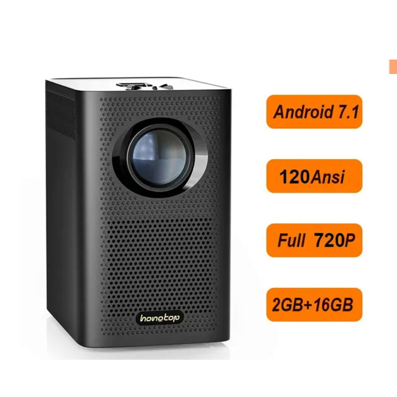HD 1080P Portable Projector Smart Android WiFi Wireless Bluetooth LED   Outdoor Home Theater Cinema Projector Phone Video Travel