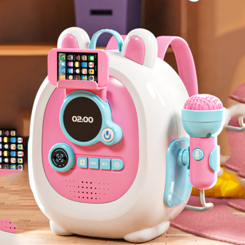 (Blue) Karaoke Machine Kids Bluetooth Speaker for Kid Adult Toy Gift for Girl Boy Birthday Children