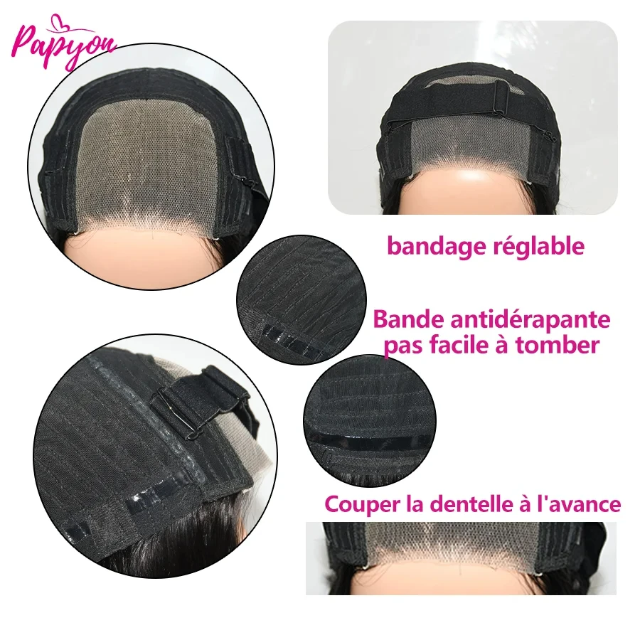 (10 inch BOB) Quick Go Bob Wigs For Women Human Hair 28 30 32 Inch Straight Glueless Wig Ready To Go Human Hair Wigs Pre Cut Lace Wig 180 Percent Density