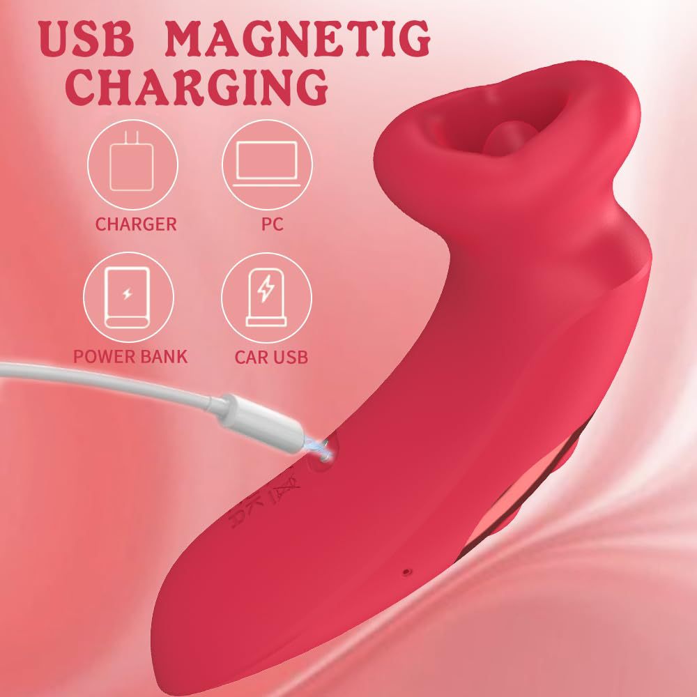 G Spot Vibrator Adult Sex Toys Sucking Vibrator Clitoral Nipple Stimulator Tongue Sex Toy for Woman Couples Adult Sex Games 10 Tongue Vibrating Modes and 10 Sucking Modes