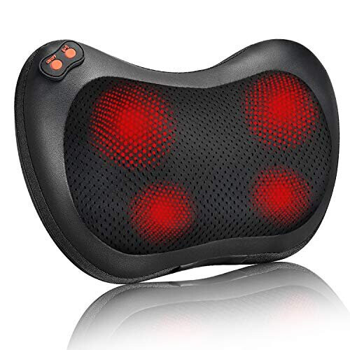 iKristin Back Neck Massager,Shiatsu Massage Pillow with Heat, Deep Tissue Kneading Massa