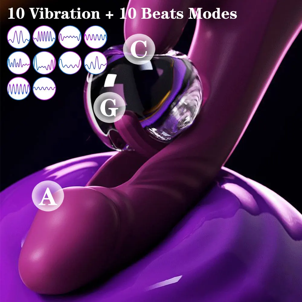 Rabbit Vibrator Tapping Flapping Vagina Vibrator for Women G Spot Vagina Stimulator Massager Female Masturbator Sex Toy Sexy Ethical Toys