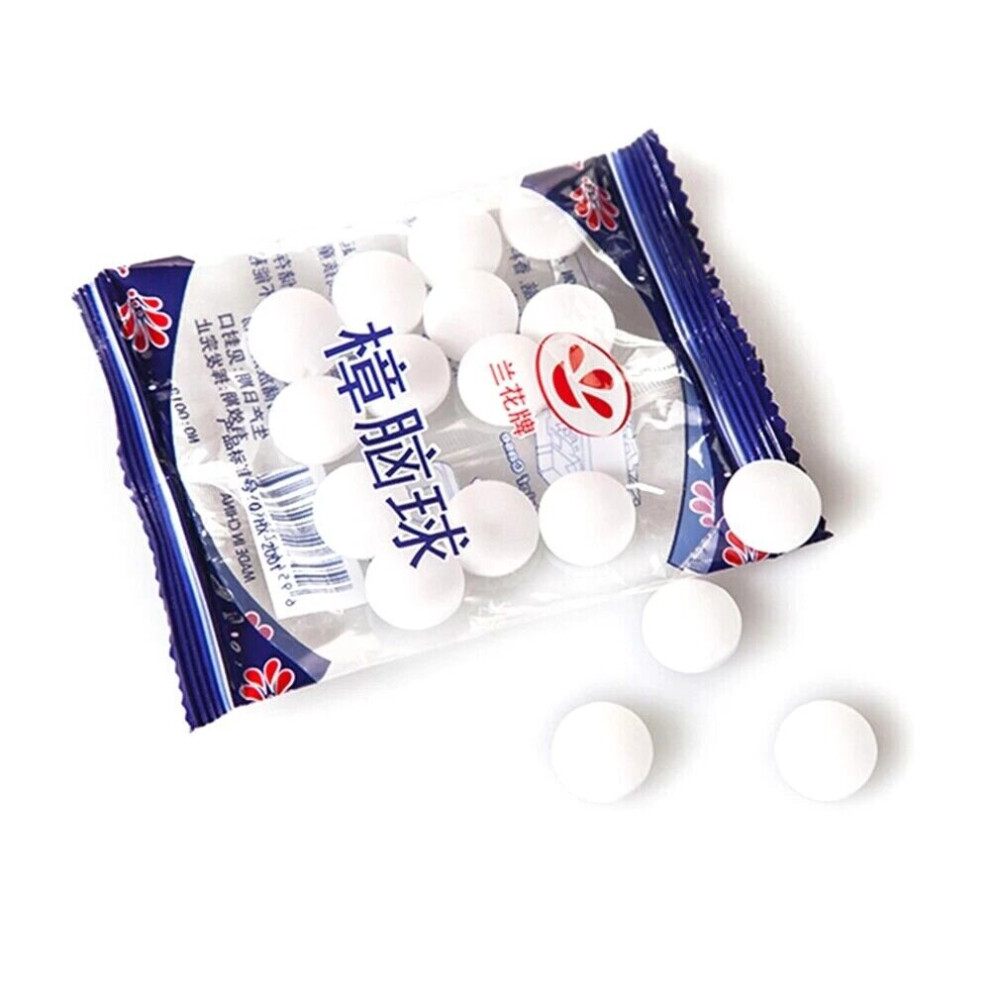 200 Balls White Moth Balls 20PCS/Pack, GREAT FOR CLOSET SHELVE CLOTHES