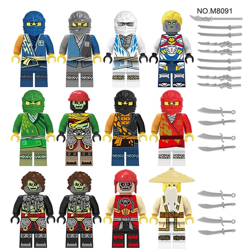 78 Pcs Ninja Figures Soria Zane Jay Lloyd Kai Cole Anime Movies Bricks Dolls Model MiniFigure Fit Lego