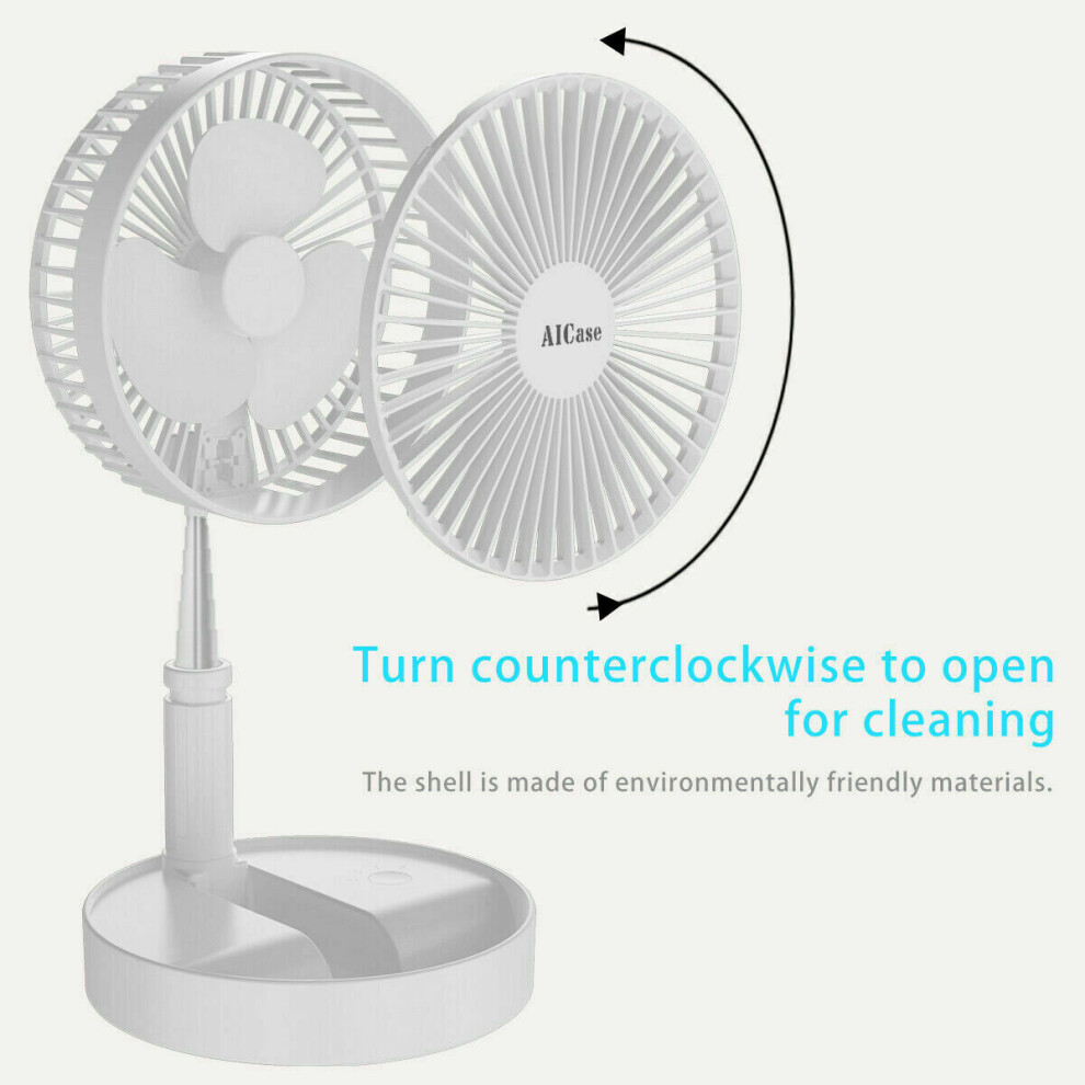 Foldaway Stand Fan Rechargeable Fan Portable Fan Desk and Table Fan UK