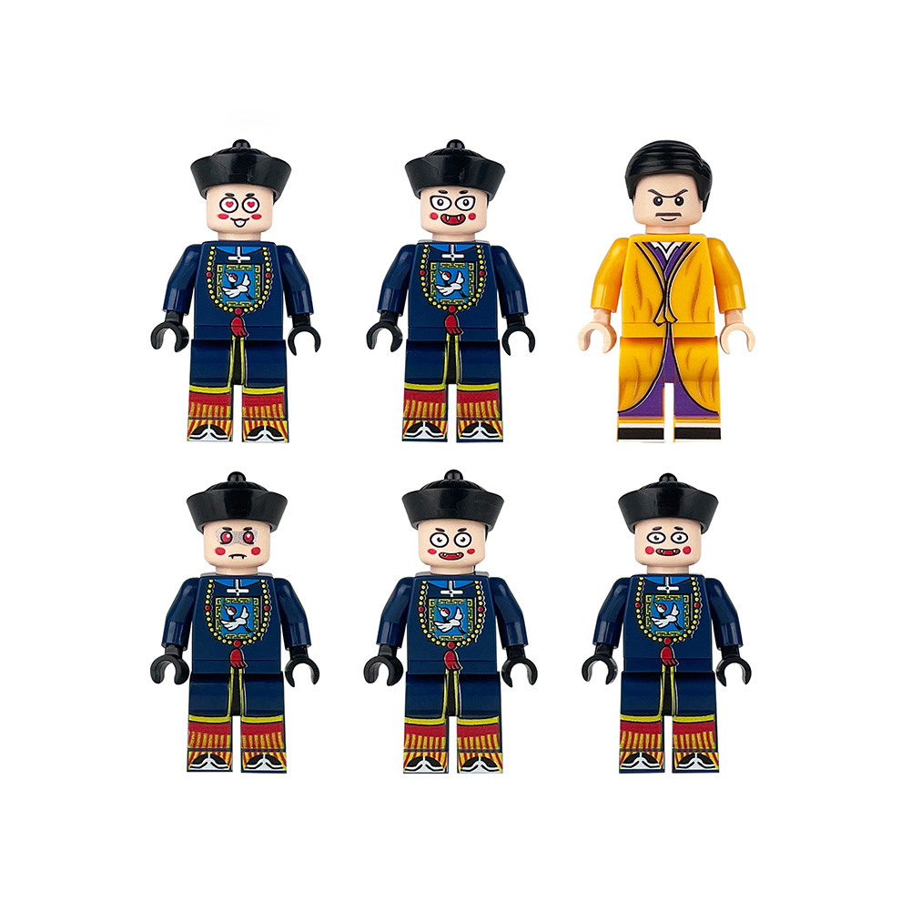 6pcs Chinese Zombie Lin Zhengying Toy Building Blocks Cute Ghost Halloween