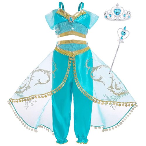 AmzBarley Princess Jasmine Dress Up Costumes