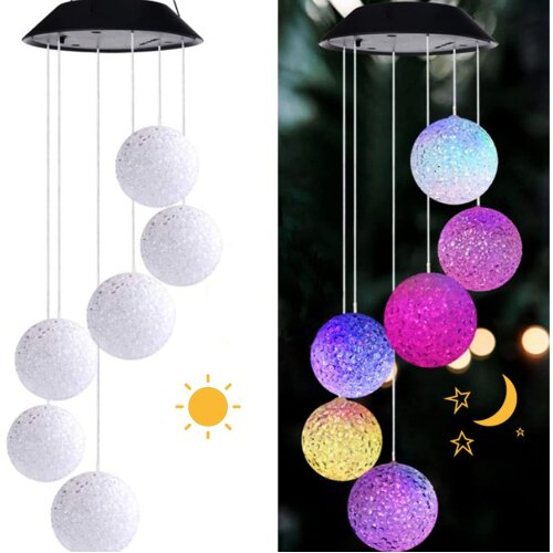 Outdoor Solar Wind Chimes Color Changing LED Lights
