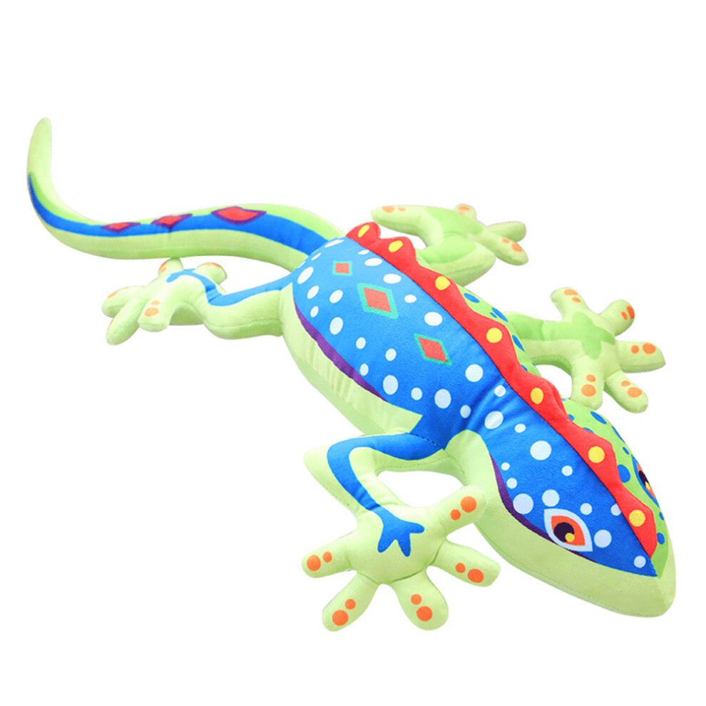 Lifelike Gecko Reptile Animal Plush Stuffed Doll Soft Bed Decor Trick Toy Gift