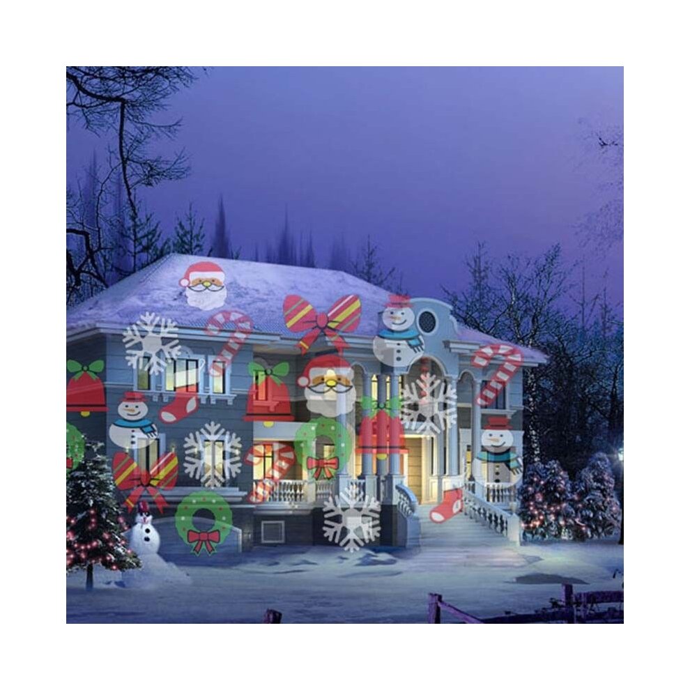 Christmas Projector Lights LED Projection Lamp with 12 HD Slides Patterns IP65 Waterproof Remote Control New Year Gift Easter Birthday Xmas Party Home Indoor Decorations