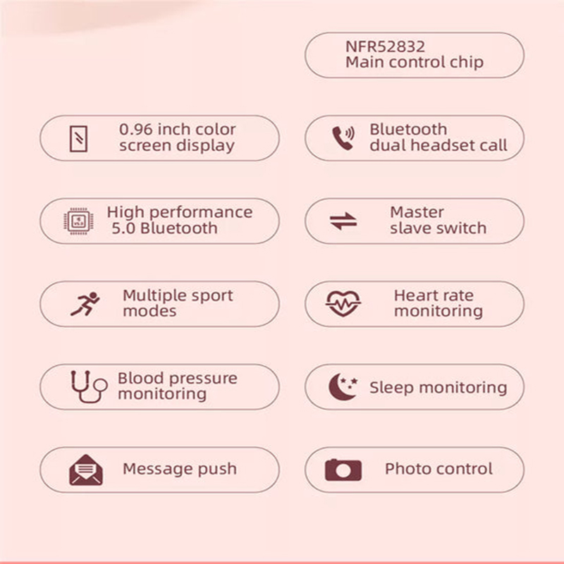 (White) 2 in 1 Smart Watch TWS Wireless Bluetooth Earphones Headphones Headset