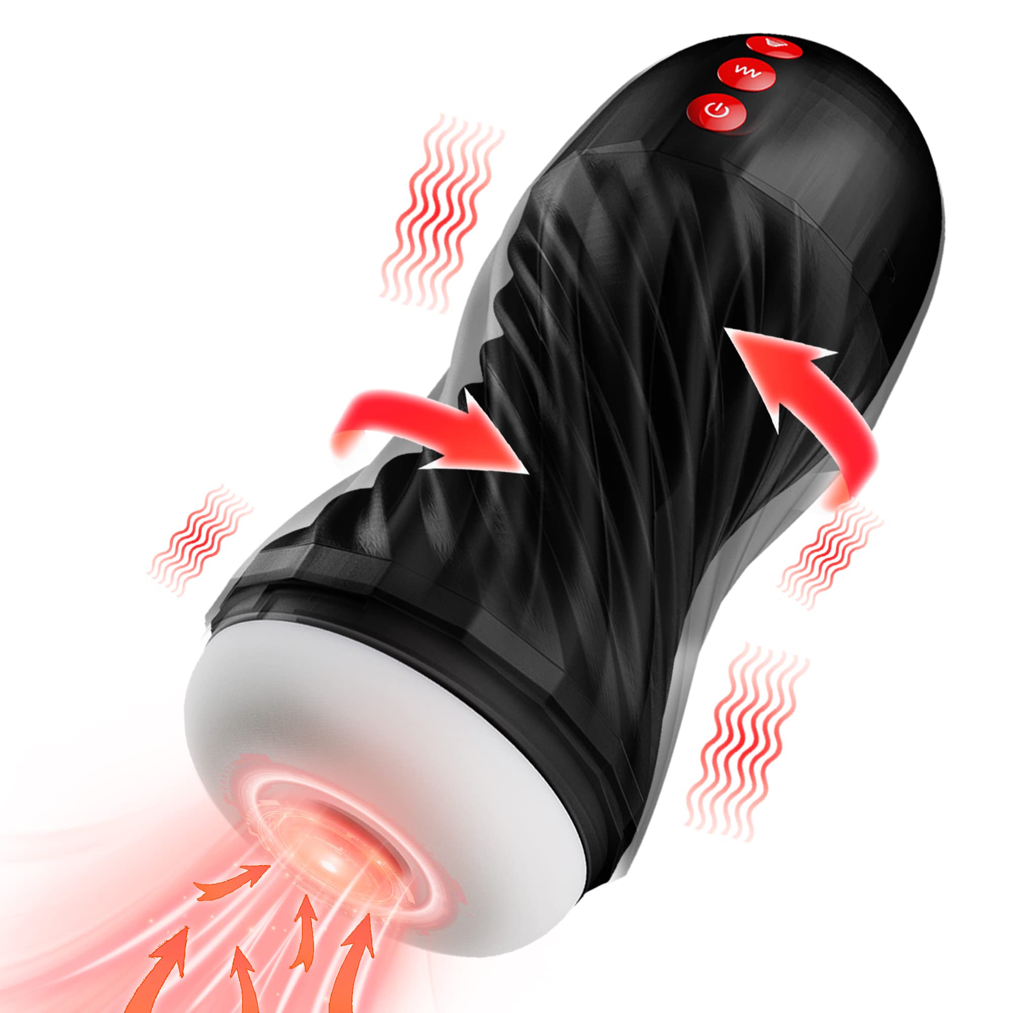 Electric Male Masturbators Cup Suction Contraction Oral Sex Toy Pocket Pussy Adult Toys Sex Machine Rotation Massager with 7 Vibrations and 5 Suction Modes Penis Stimulation Toys for Men Gay Couples