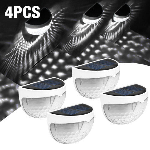 LED Solar Powered Fence Wall Lights Garden Step Path Decking Out Lamp