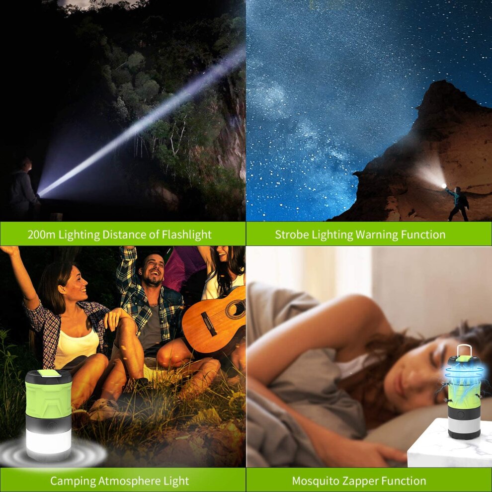 LED Camping Lantern Insect Killer Camping Lamp With 2000 mAh Rechargeable Bttery