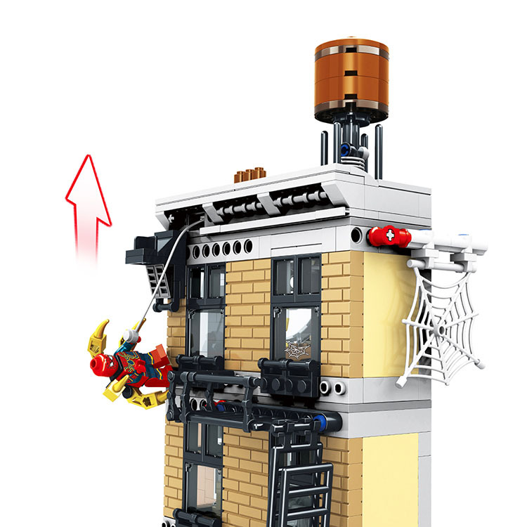 1044pcs Super Revengers 3-level New York Sanctum Sanctorum Showdown Strange Iron 10840 Building Blocks Set Compatible With Model No Box
