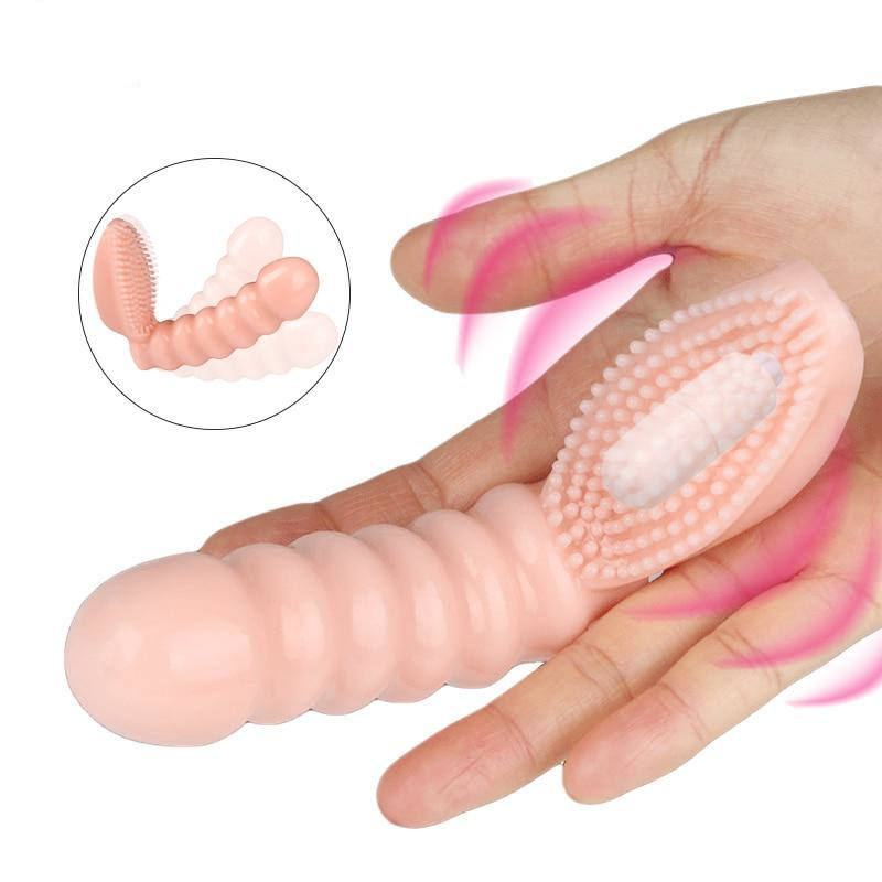 Sex Toy for her Female Masturbator Vagina Clitoral Vibrator Electric Adult Toy Girl Full Body Vibration Dildo Orgasm Massager Finger Shape Design Sex Pleasure
