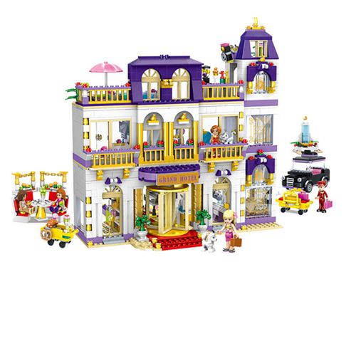 Friends City House Hotel Management Simulation Building Blocks DIY Toys for Kids Girls Christmas Gift