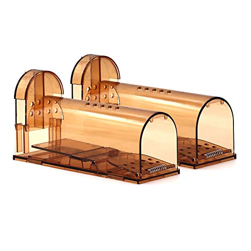Humane Mouse Trap - Live Catch Trap - No Kill / Pack of 2 Traps Rat Trap No Kill Catch Cage Pet Child Safe Reusable
