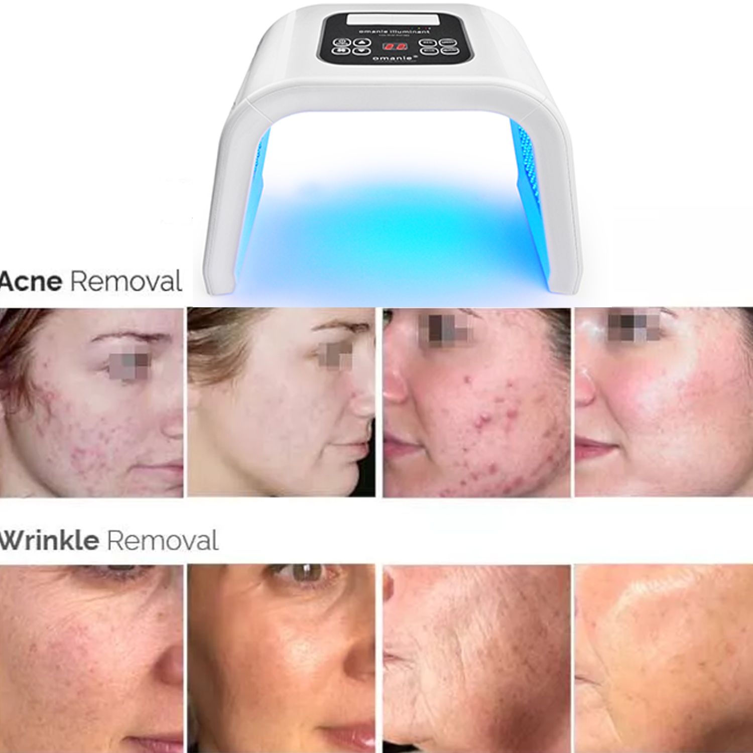 PDT LED Skin Therapy Light Mask Face Skin Care Tools  Beauty Health Facial Masks Wrinkle Remove Spa Household Skin Rejuvenation Use 7 Colors