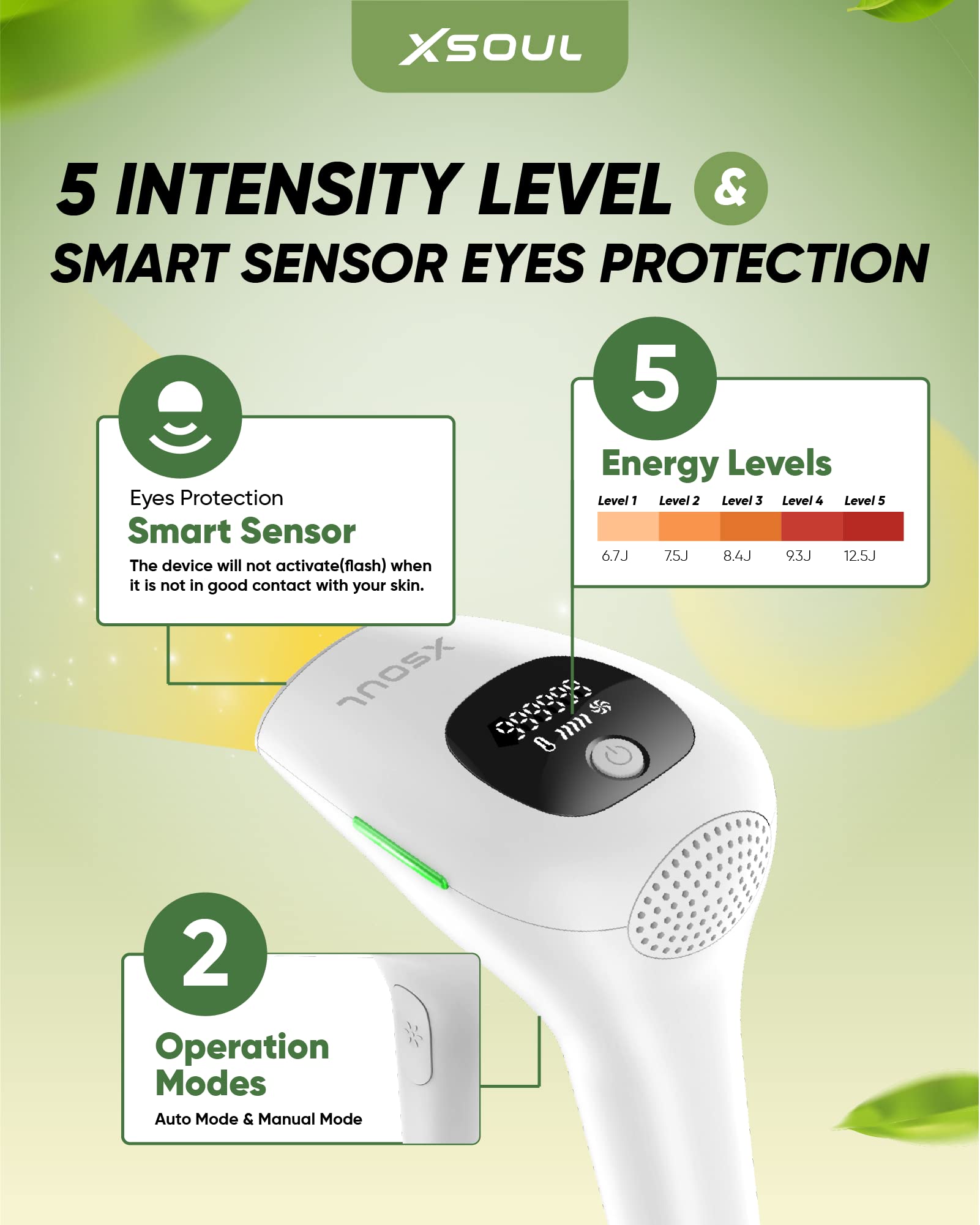 At-Home IPL Hair Removal for Women Permanent Hair Removal 500000 Flashes Painless Hair Remover on Armpits Back Legs Arms Face Bikini line