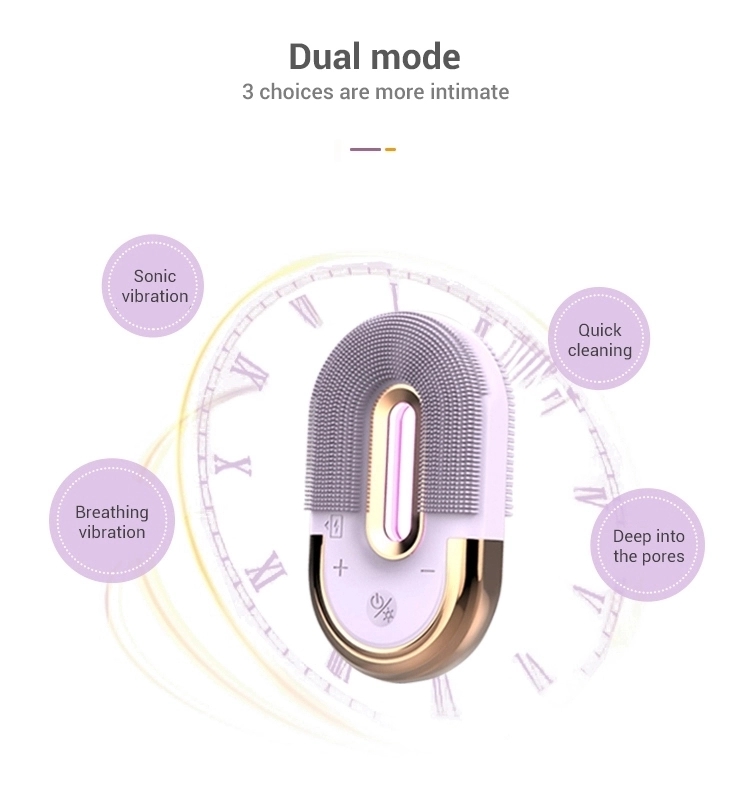 (Pink) Facial Cleansing Brush Electric Silicone Face Massager Waterproof Face Scrubber for Deep Cleansing Exfoliating Rechargeable