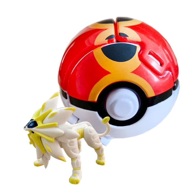 (Pikachu A) Pokemon Ball Toys Action Figures Pikachu Charmander Charizard Squirtle Meowth Bulbasaur Rockruff Abra Cubone Solgaleo Kyogre Groudon Mewtwo Psyduck
