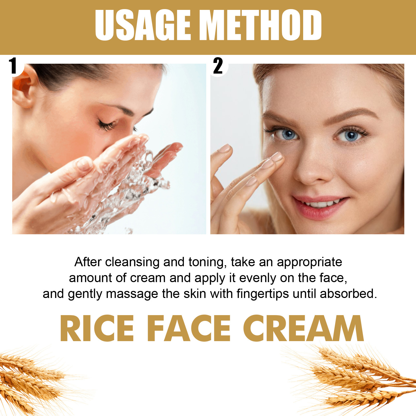 Rice Face Cream Anti Dark Spots Cream Brighten Whitening Melasma Freckles Blemish Remove  Melanin Pigmentation Corrector