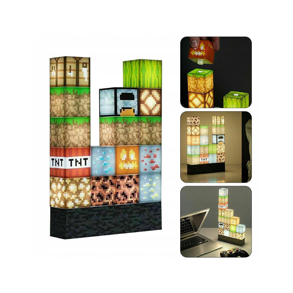 Minecraft Block Building Light Lamp Night Light Bedrock Base Minecraft Bedroom Accessories
