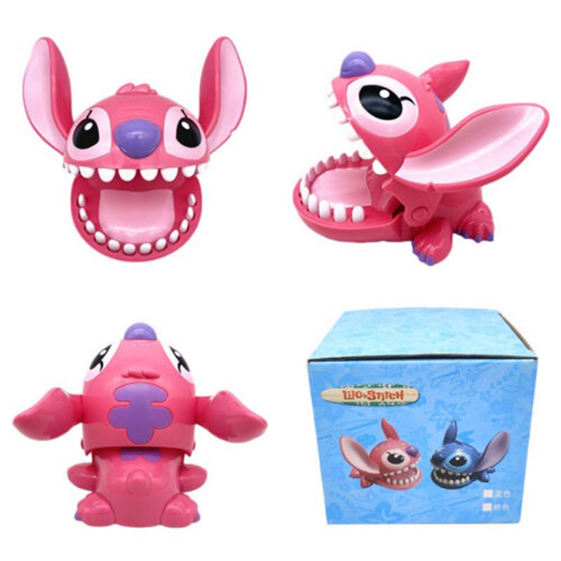 (Stitch) Lilo and Stitch Big Mouth Bite Finger Game Figure Tricky Prank Toy Gift For Kids