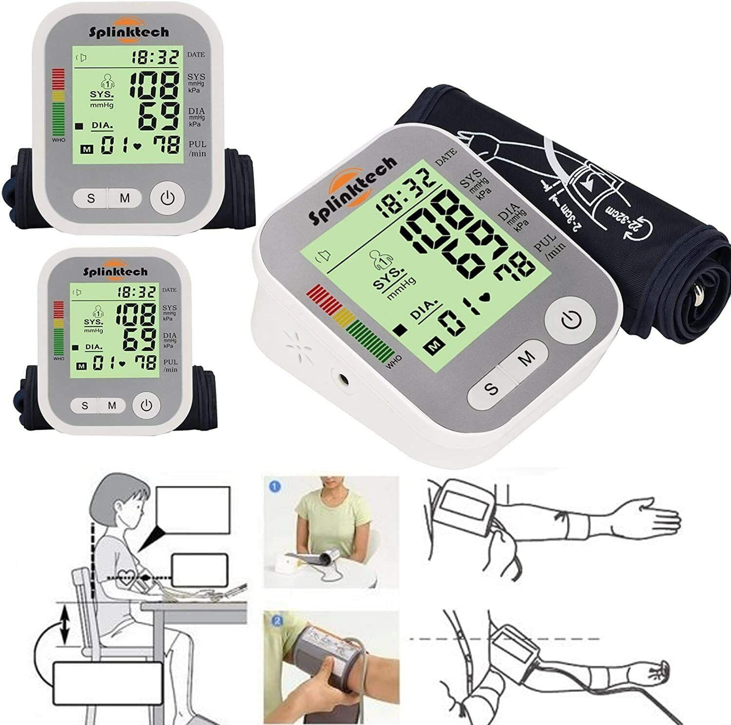 High Blood Pressure Monitor Blood Pressure Machines for Home Use Digital Automatic BP Monitor