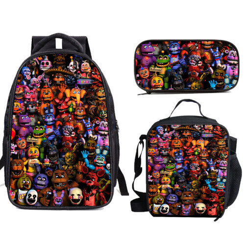Five Nights at Freddys School Bag Backpack Lunch Bag Pencil Case Kid Gifts