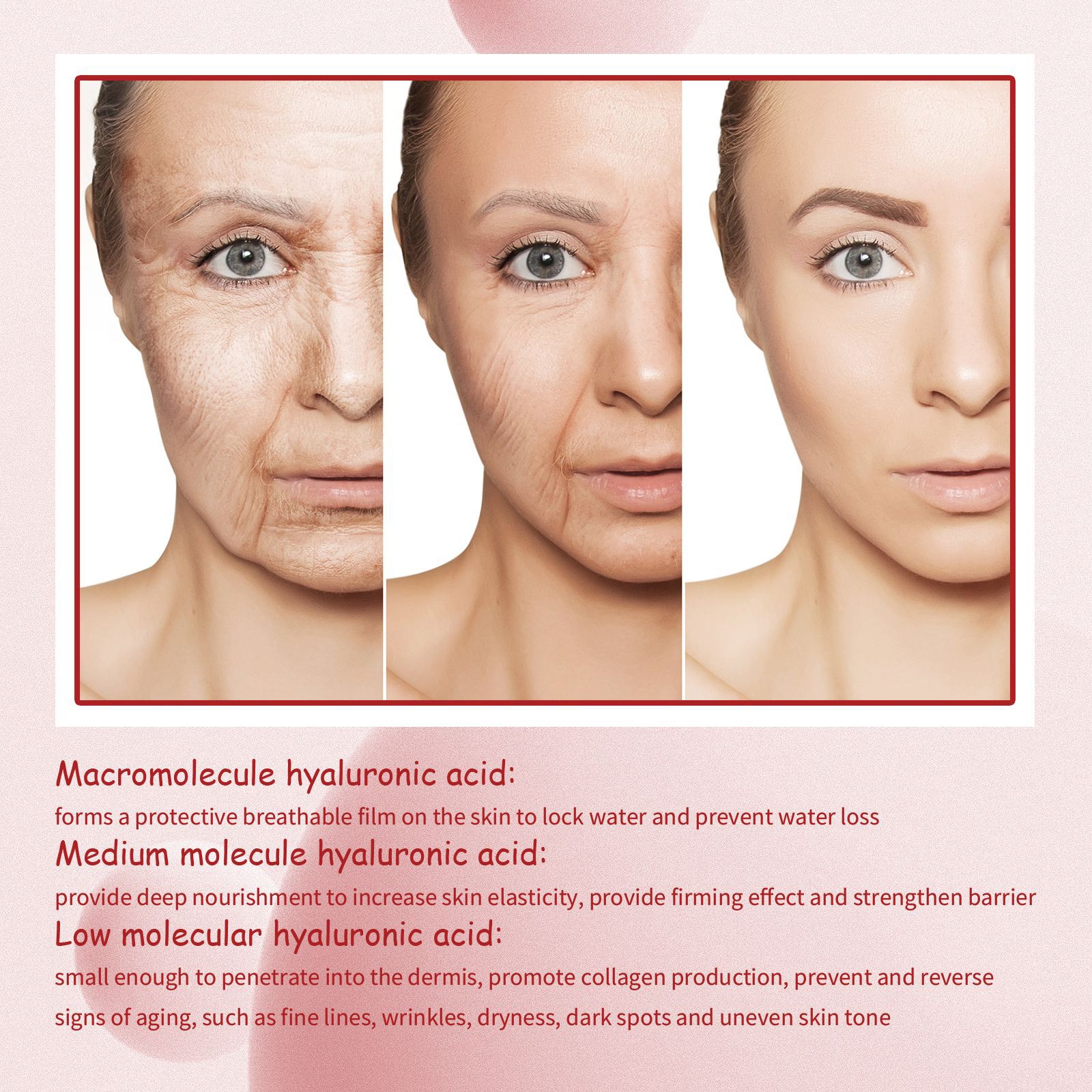 (1 PC) Skin Hydrating Serum Hyaluronic Acid Essence Skin Firm Facial Care Essence Restore Skin Lift Brighten Face Fade Fine Line Moisturize Tender Skin Serum