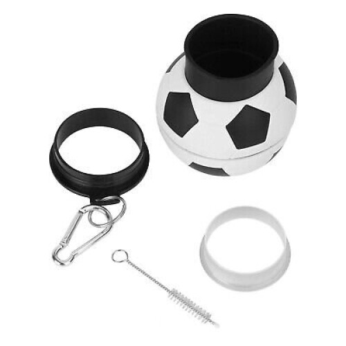 Football Water Bottle - 550ml Collapsible Water Container for Kids - Silicone Reusable Water Bottles for Boys and Girls - Leakproof BPA-Free