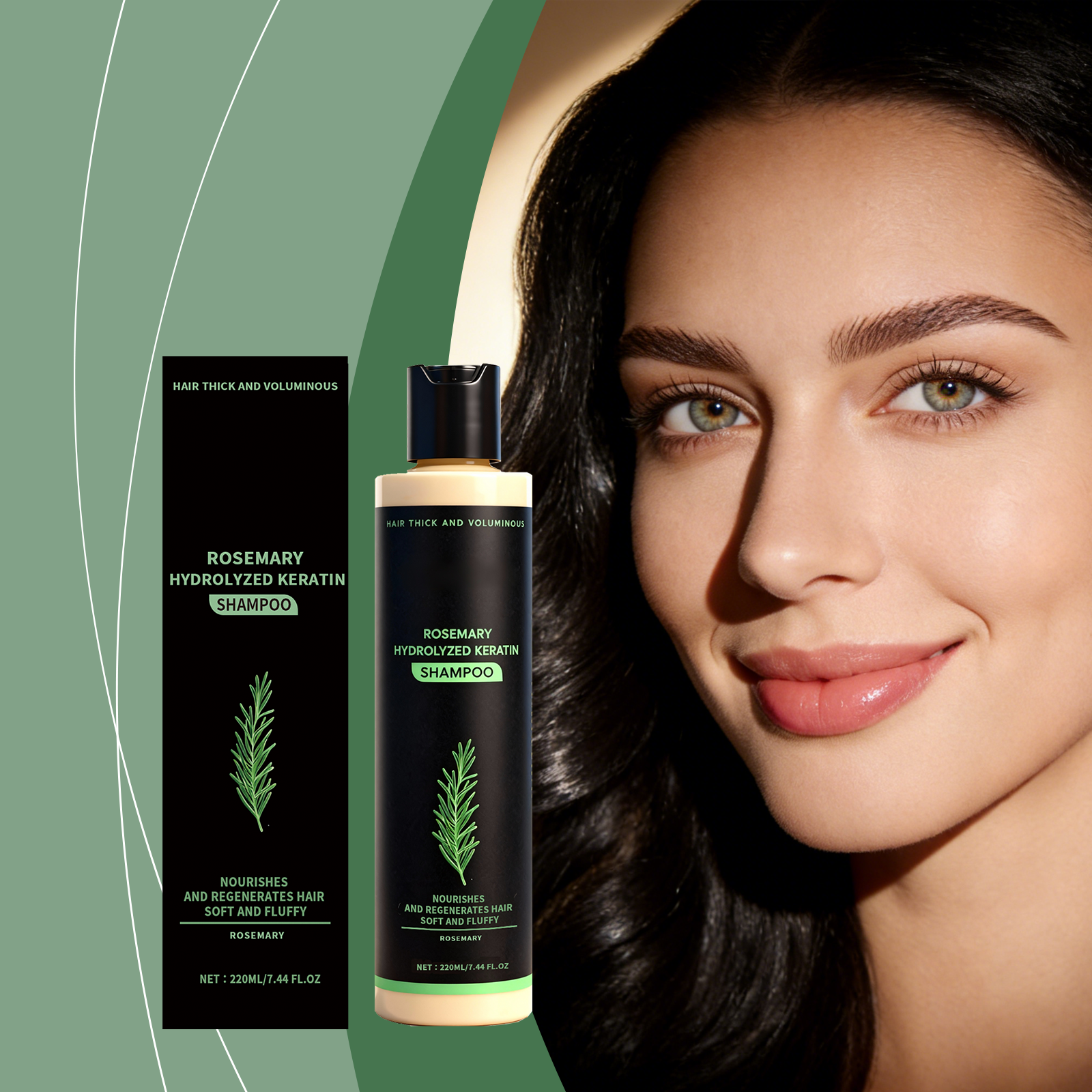 Rosemary Hair Growth Shampoo Organic Rosemary Oil for Hair Growth, Natural Anti Loss Thickening Shampoo for Thinning Hair