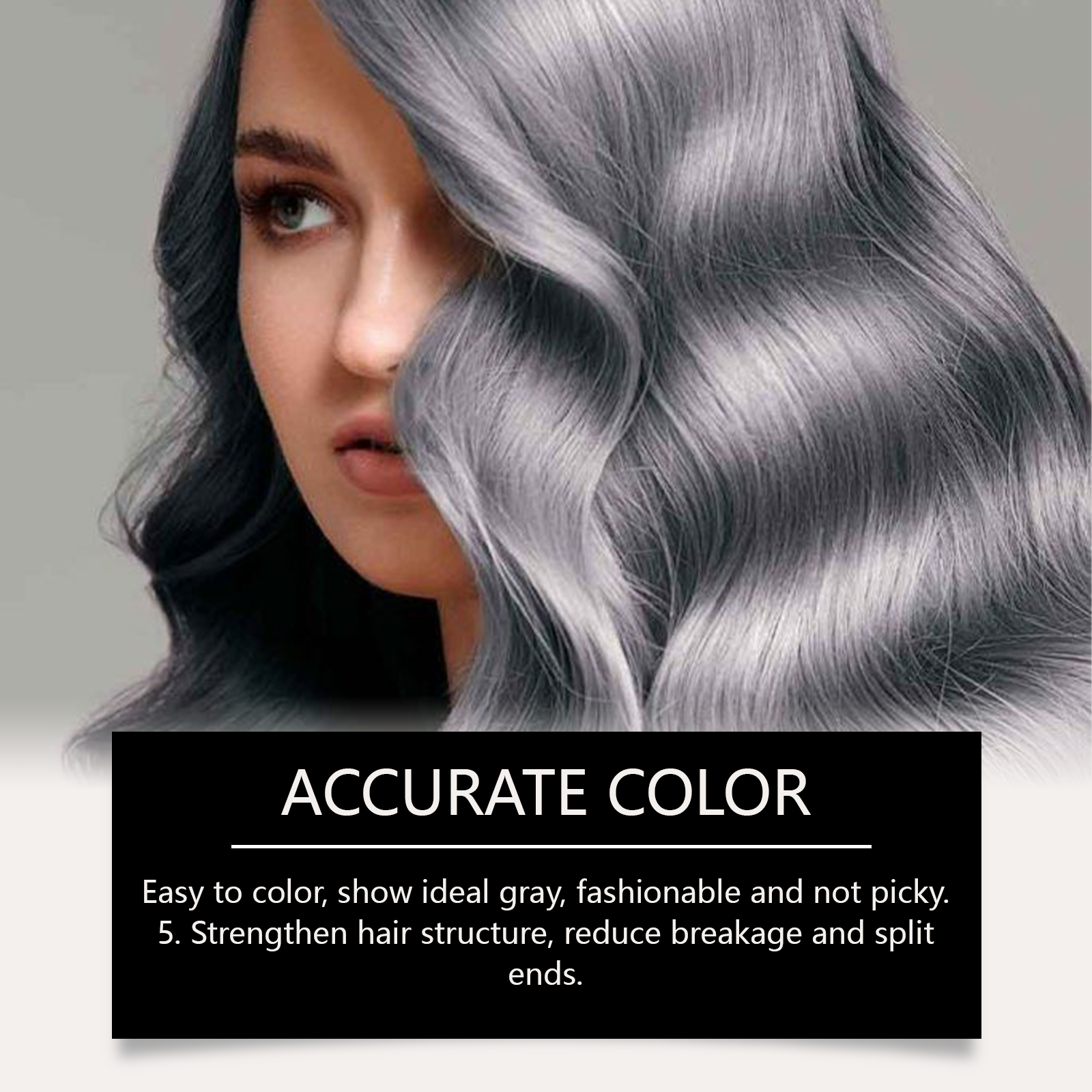 Silver Grey Temporary Hair Color Spray for Covering Grey Hair Instantly Non-Damaging Nourishing Formula Fashion Look Men Women ﻿