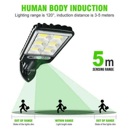 Outdoor Led Solar Light Wall Garden Lamp Motion Sensor Security Solar Power Lamp