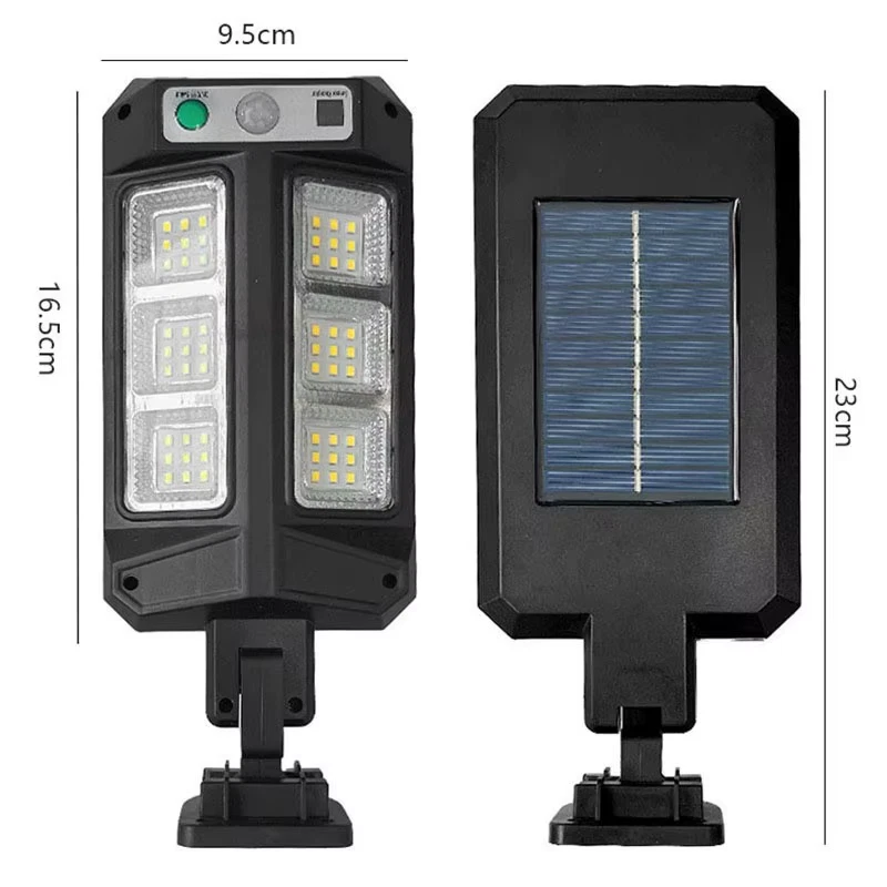 (1 PCS) Solar Outdoor Motion Sensor LED Street Light IP65 3 Modes Remote Control