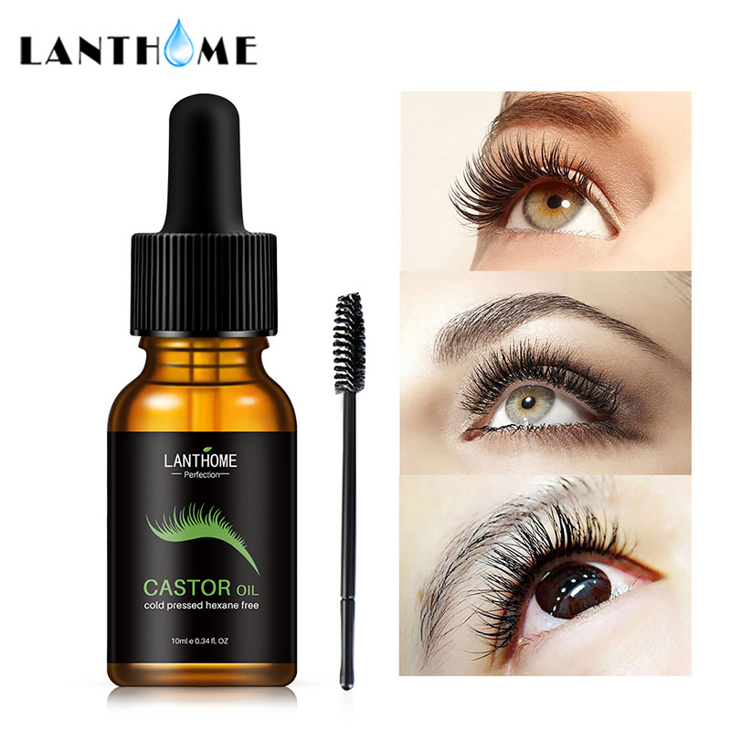 Lanthome Castor Oil Eyelash Serum 10ml Nourishing Lash Conditioner for Natural Growth Home Use
