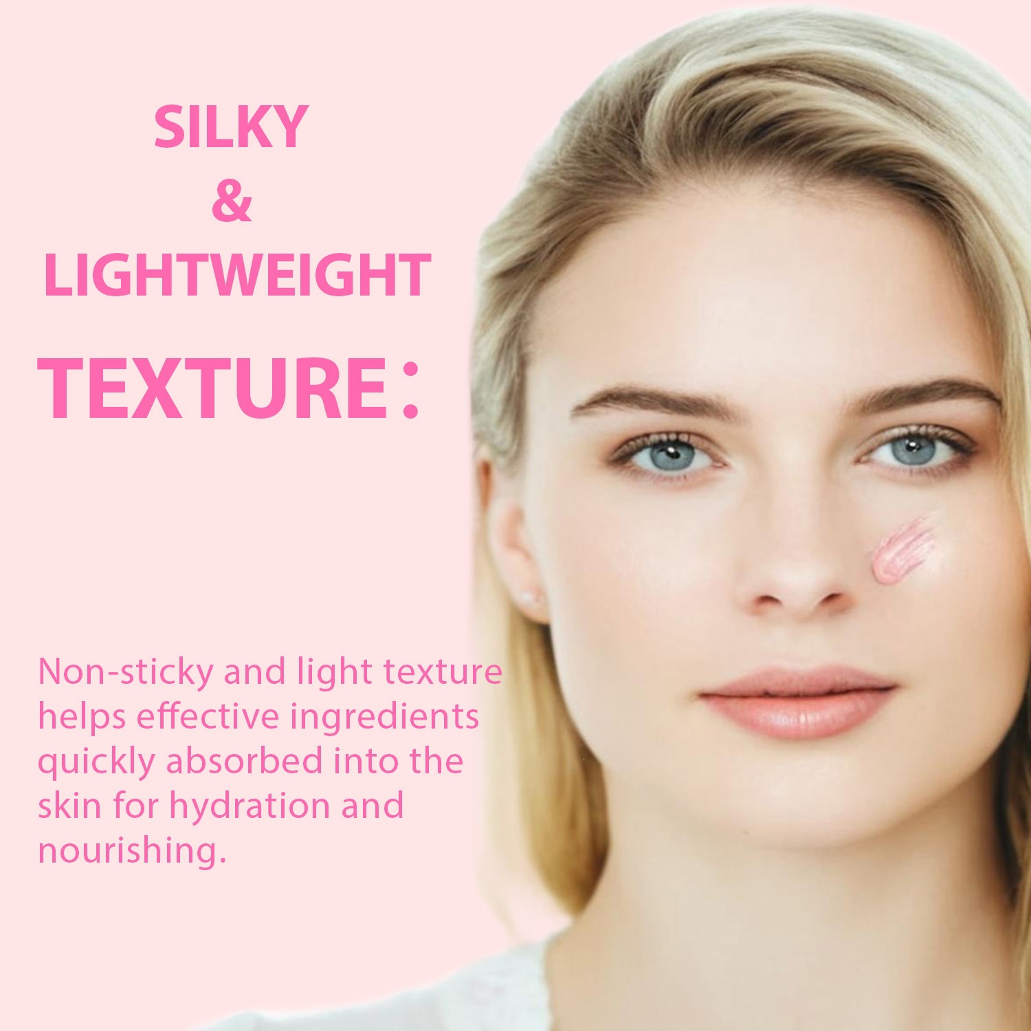 Sauvasine Pink Peptide Eye Cream For Firming Hydrating And Smoothing Eye Area Daily Anti Aging Care 30ml