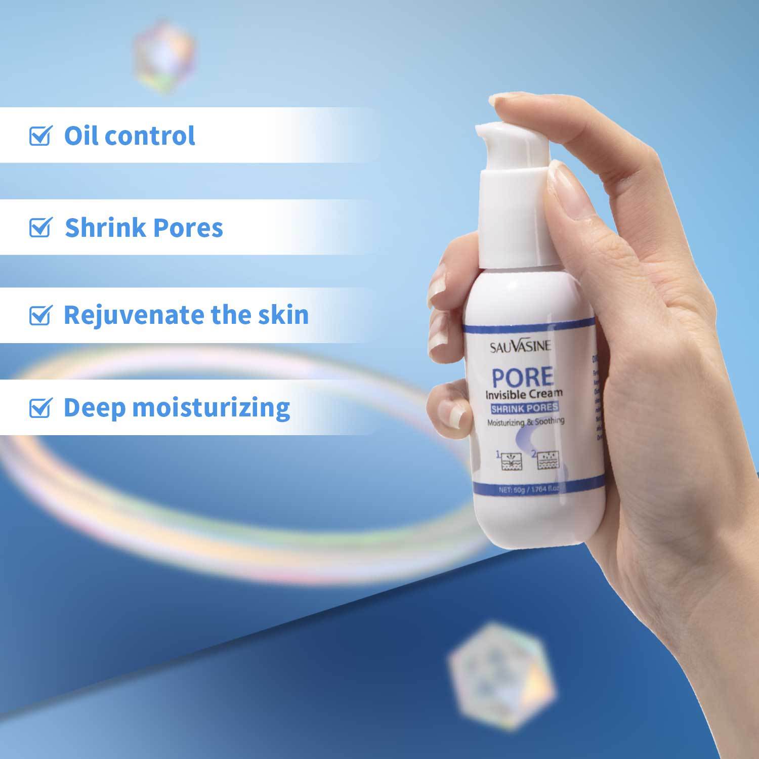 Pore Invisible Cream Oil Control Firming Mattifying Skin Care for Daily Use 50g
