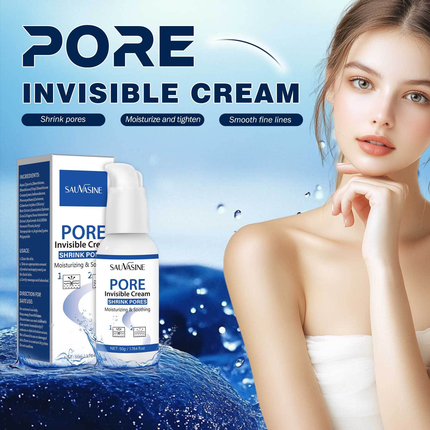 Pore Invisible Cream Oil Control Firming Mattifying Skin Care for Daily Use 50g