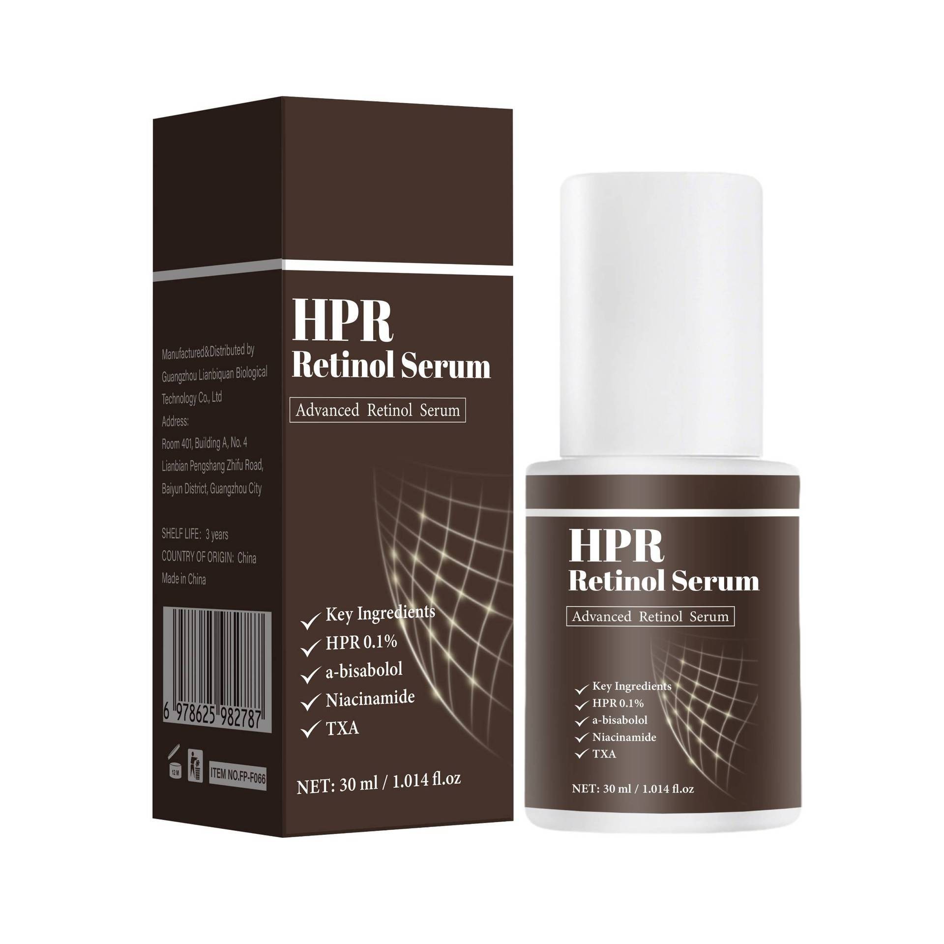 HPR Retinol Serum Advanced Anti Aging Facial Essence For Wrinkle Reduction Skin Smoothing Brightening Daily Face Treatment