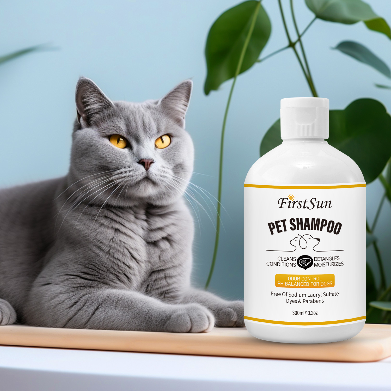 Pet Shampoo Gentle Cleansing Moisturizing Nourishing For Dogs And Cats Daily Coat And Skin Care 300ml