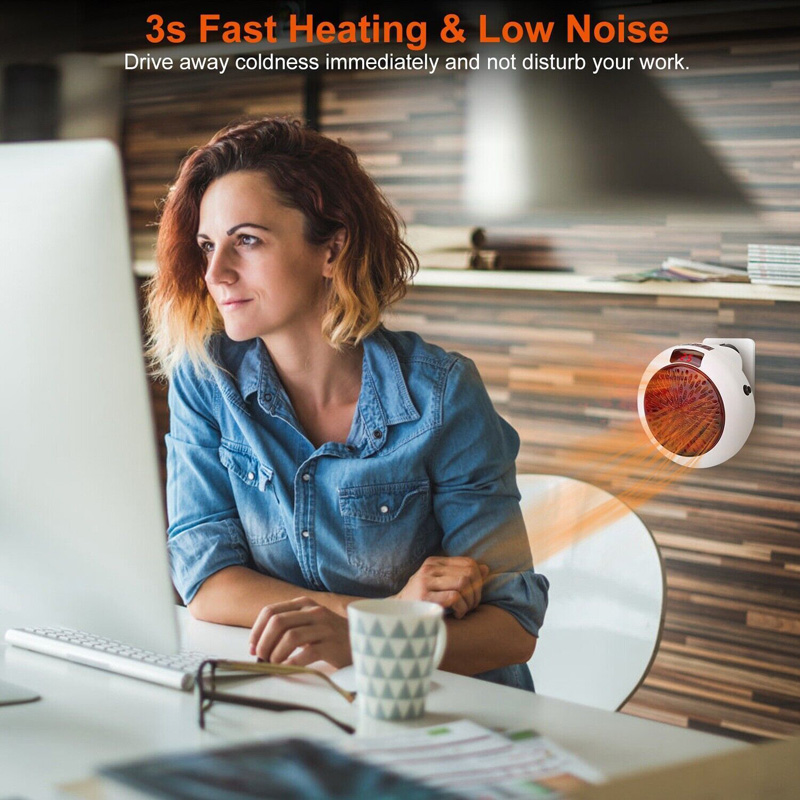Mini Electric Heater Home Office Micro Heater Mini Smart Mini Heater Fan Heater Practical Wall-Outlet Powerful Warm Blower