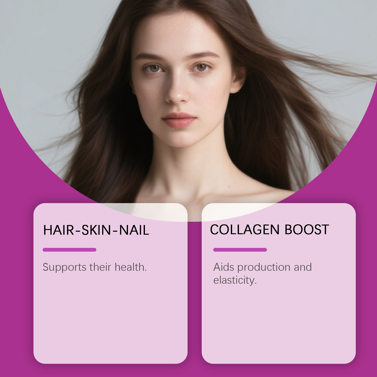 Hair Care Gummy Collagen Gentle Protect Scalp Daily Supplement Plump Nourish Hair Maintain Balance Soft Safe Natural Healthy Mild Rich