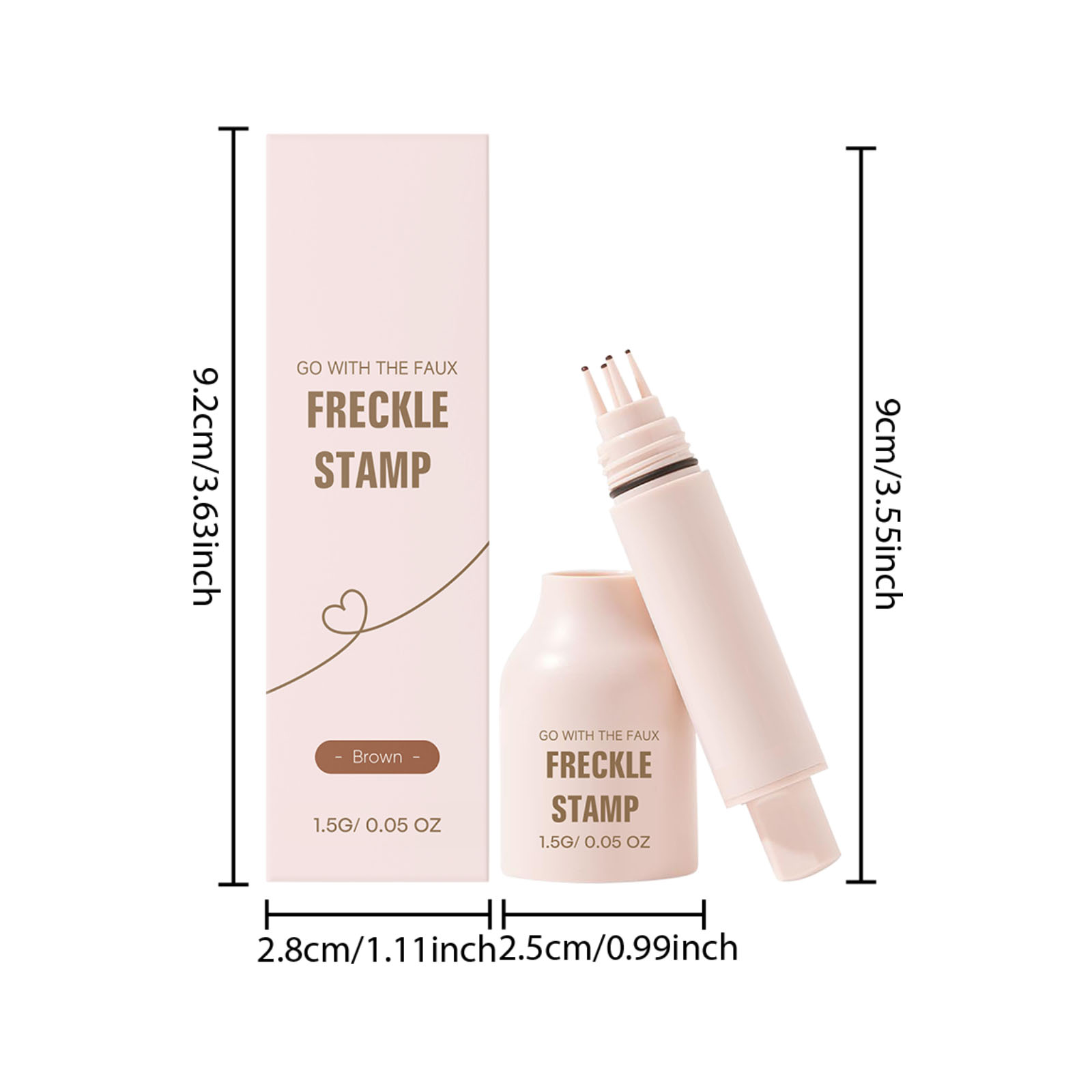 Brown Freckle Stamp Pen Waterproof Smooth Color Rendering Versatile Portable Create Creative European American Style Fake Freckle Makeup