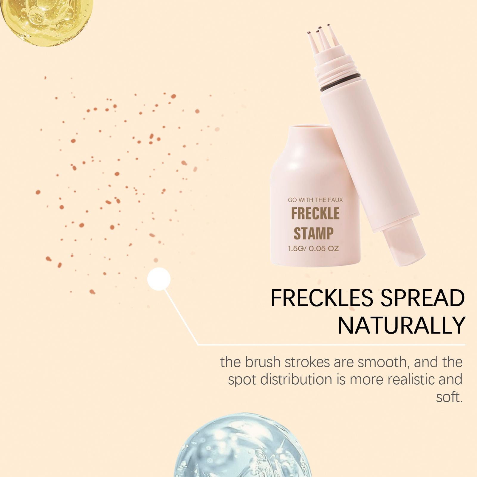 Brown Freckle Stamp Pen Waterproof Smooth Color Rendering Versatile Portable Create Creative European American Style Fake Freckle Makeup