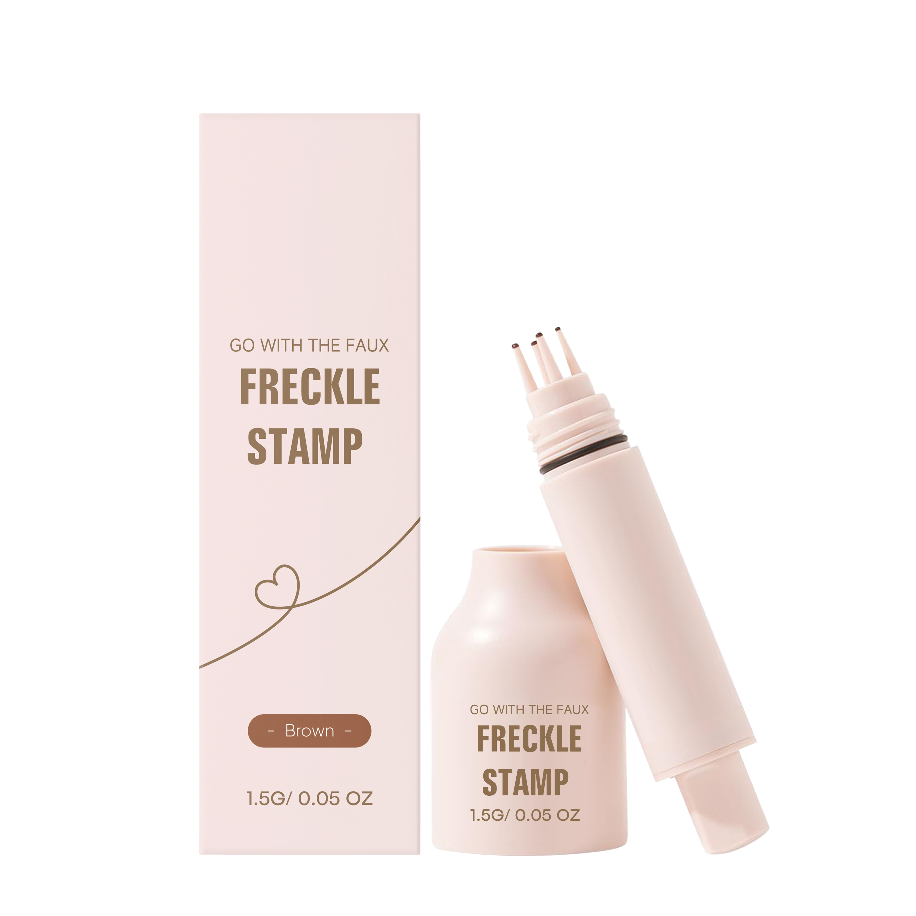 Brown Freckle Stamp Pen Waterproof Smooth Color Rendering Versatile Portable Create Creative European American Style Fake Freckle Makeup