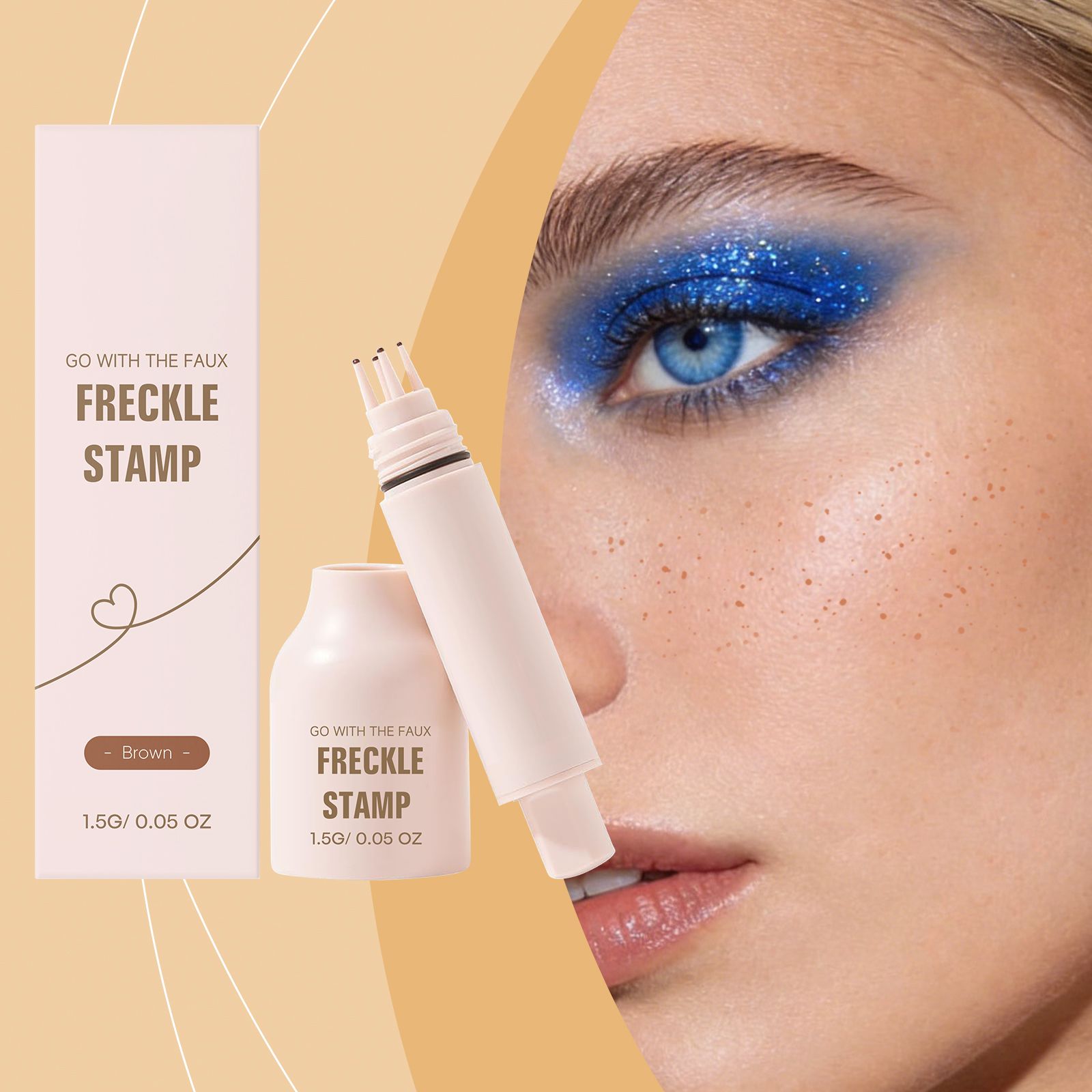 Brown Freckle Stamp Pen Waterproof Smooth Color Rendering Versatile Portable Create Creative European American Style Fake Freckle Makeup