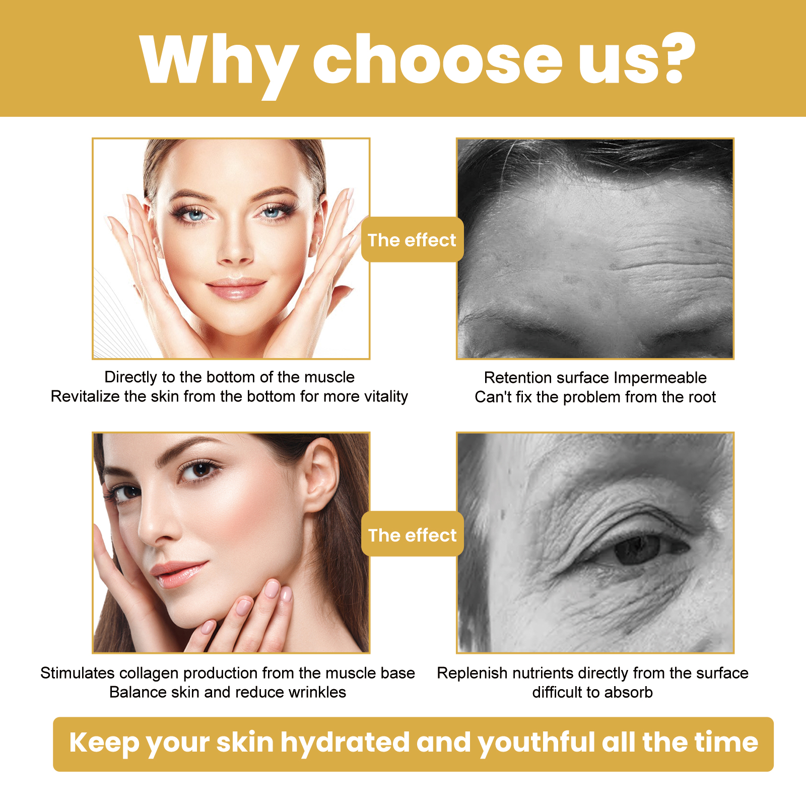 Twenty Four K Gold Anti Aging Brightening Essence Oil Firm Lifting Anti Wrinkle Fine Lines Nasolabial Folds Facial Skin